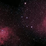 IC405-410, the Tadpole and Flaming Star Nebulae